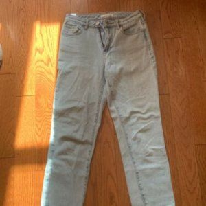 PacSun Light Wash Denim Mom Jeans Pants Straight Leg